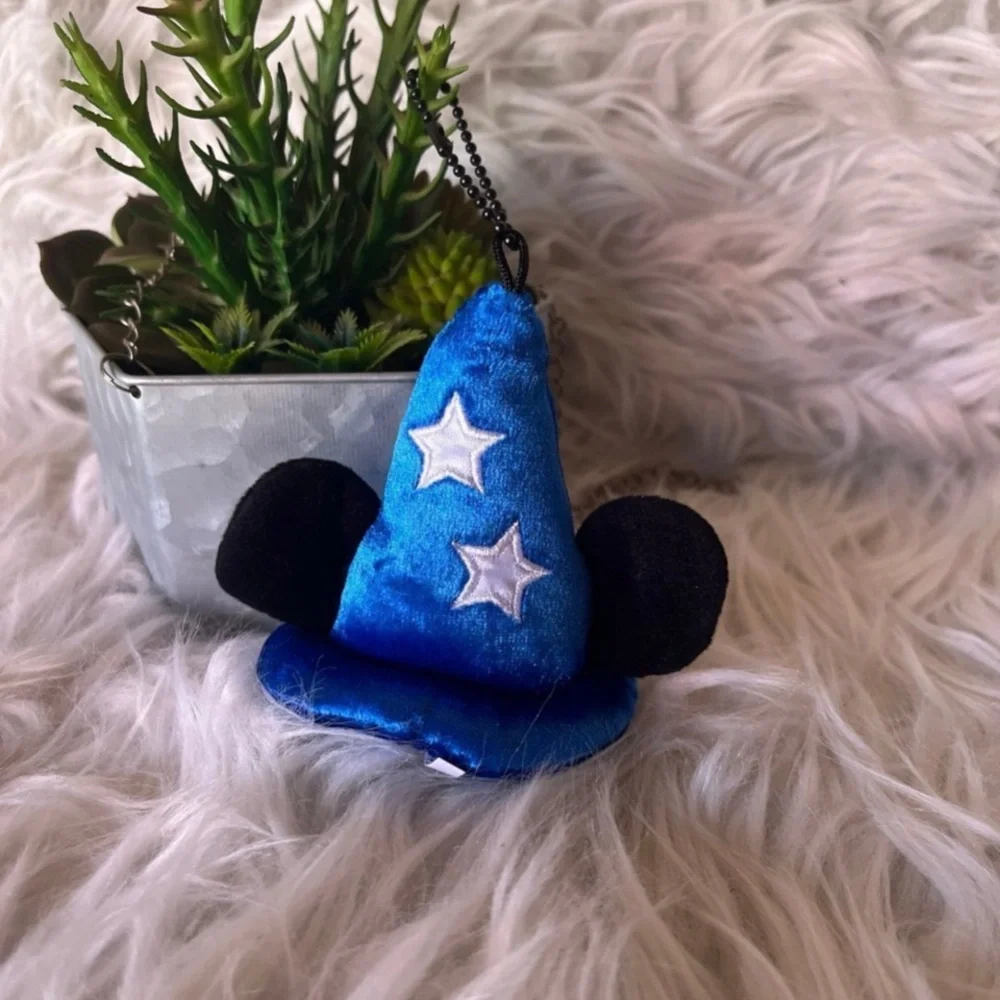 Disney Mickey's Magic hat plush pendant  bag Mickey the Magician keychain